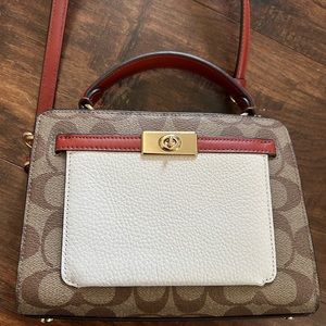 Coach Mini Lane Top Handle in Signature Canvas